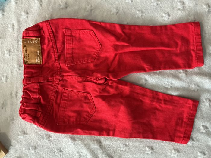 pantalon rouge taille réglable 6 mois creeks - photo numéro 8