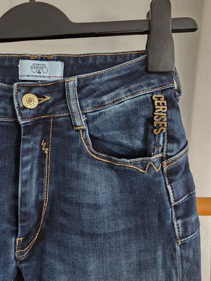 Jeans slim bleu foncé Le Temps des Cerises - photo numéro 2