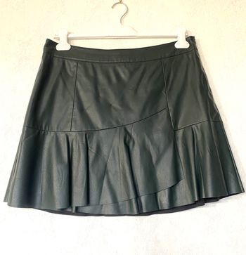 Jupe simili vert très foncé