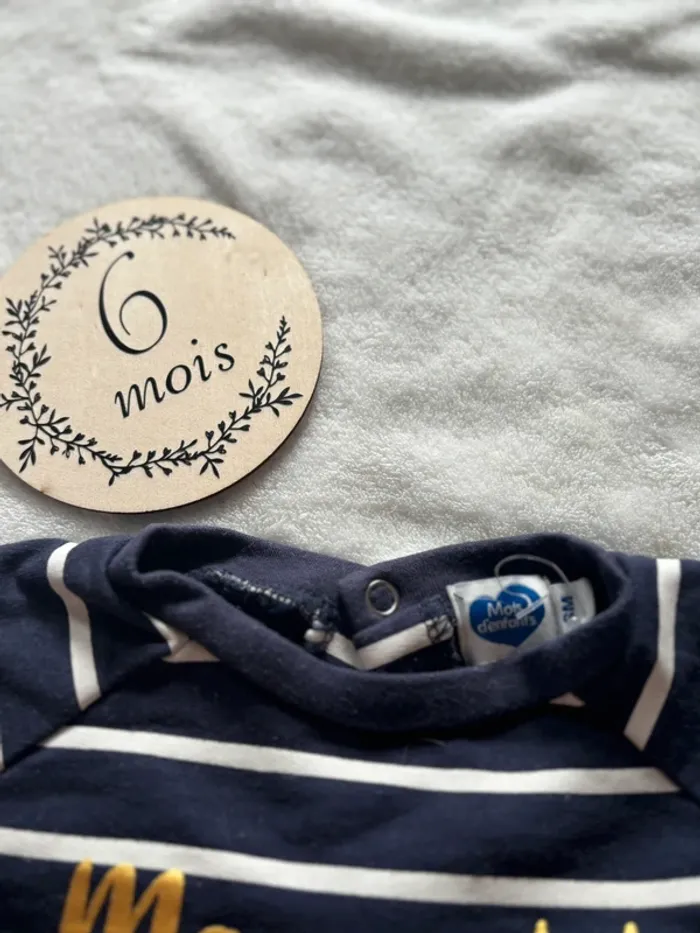 Haut manche longue 6 mois mot d’enfant - photo numéro 3