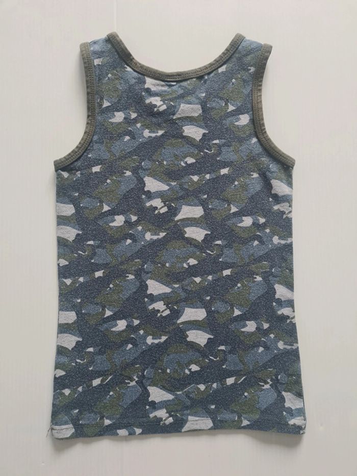 Débardeur militaire bleu, kaki et gris garçon 5 ans - photo numéro 3
