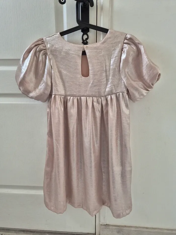Robe ceremonie rose métallisé 10 ans - photo numéro 3