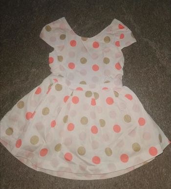 Robe manches courtes chic bébé fille 2 ans NEUVE