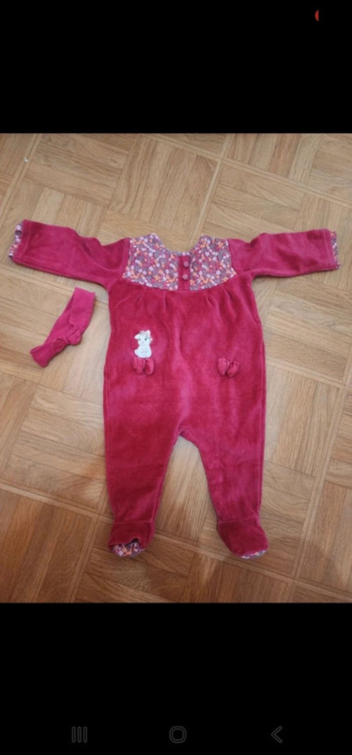 Pyjama fleuri rose