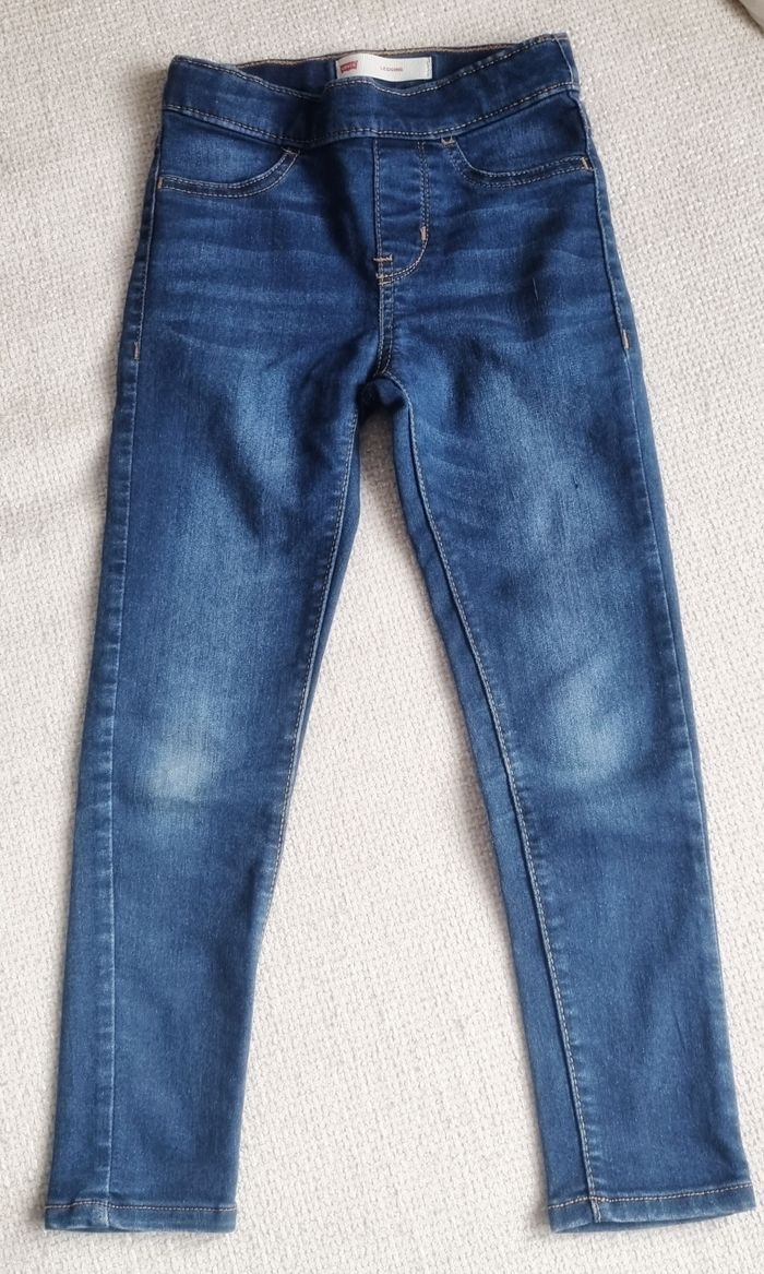 Legging fille bleu foncé Levi's taille 7 ans / 122 cm - photo numéro 2