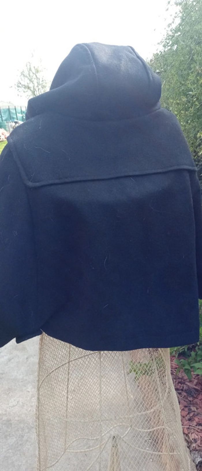 Manteau type poncho court