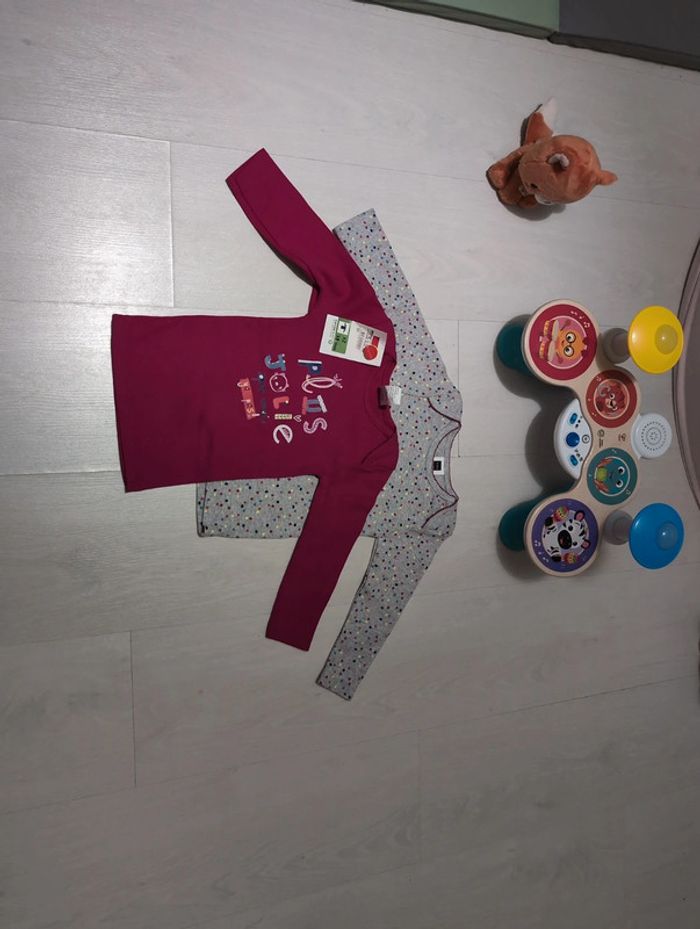 Lot 2 t-shirt manche longue bébé 18 mois Tissaia