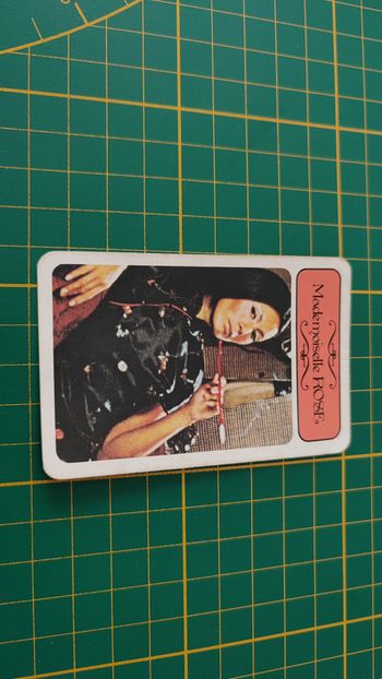 Carte Mademoiselle Rose en l'état Cluedo miro-meccano pièce détachée jeu de société #E26