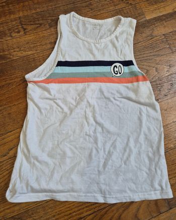 Débardeur blanc garçon kiabi taille 10 ans