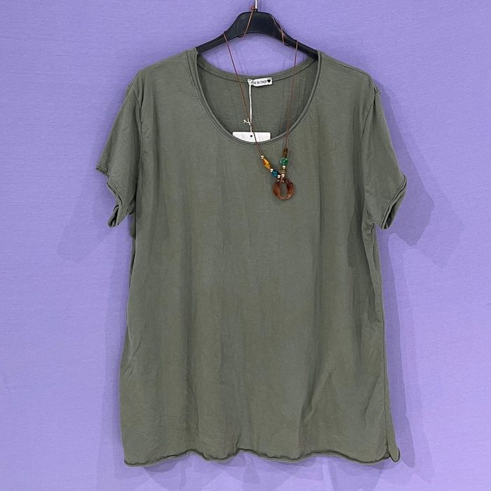 Tee-shirt coton avec collier