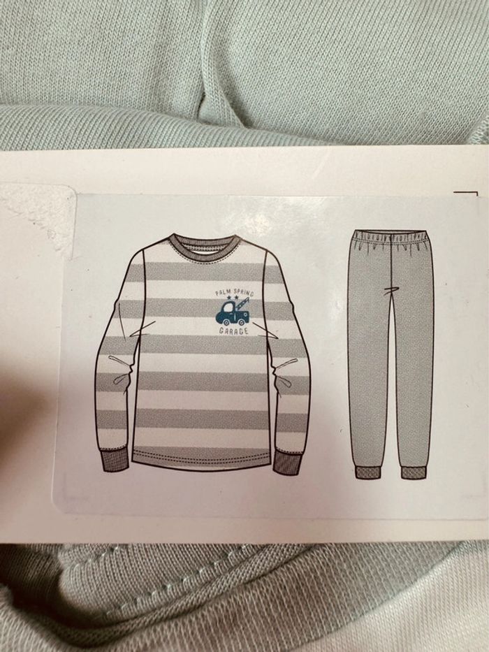 Taille 3-4 ans set de 2 pyjamas 2 pièces coton fin garçon Tex menthe bleu Neufs 💙 - photo numéro 3