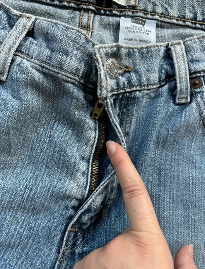 Jean Levi’s femme 505 nouveau low straight droit bleu clair XL/42 W32 Mexico 2000s rare us mi taille - photo numéro 10