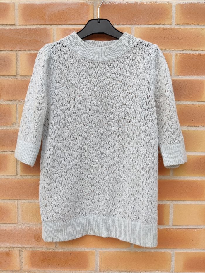 Pull femme en laine  Jacqueline des Young bleu ciel - photo numéro 3
