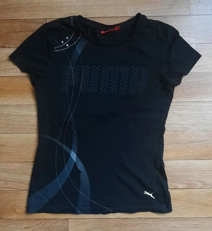 T shirt noir Puma Taille 38