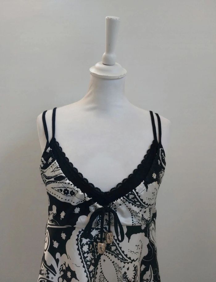 Robe d'été légère et satinée à motifs taille M - photo numéro 5