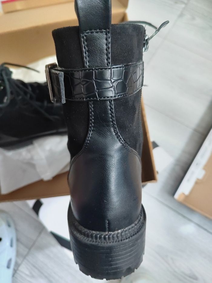 Bottines femme bi matière - photo numéro 3