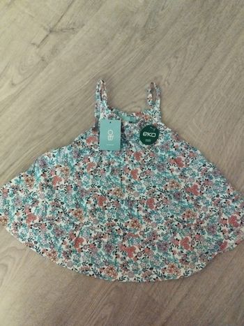 Robe fleurs Obaibi taille 3 mois neuve