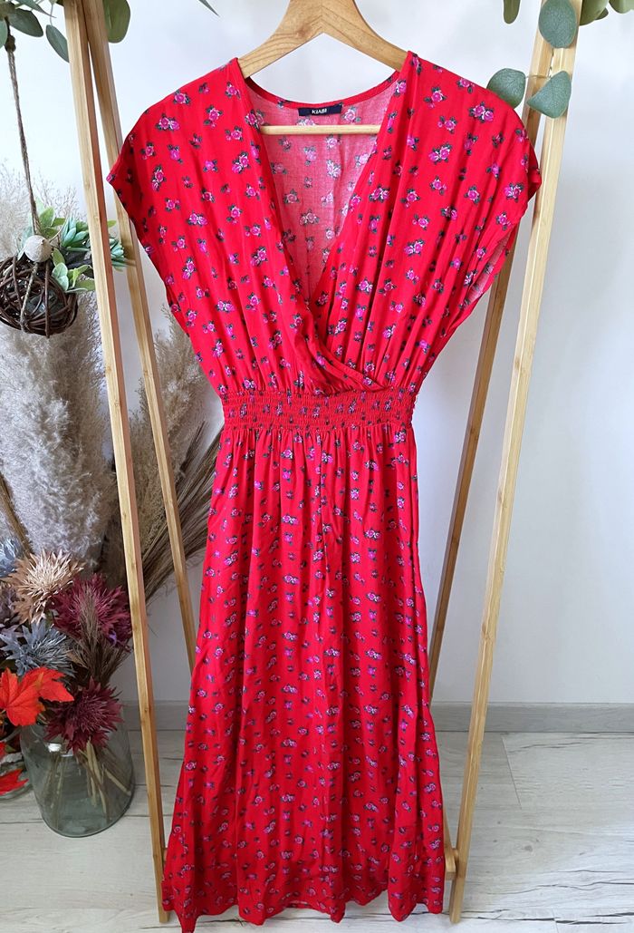 Robe longue rouge Kiabi XS/34
