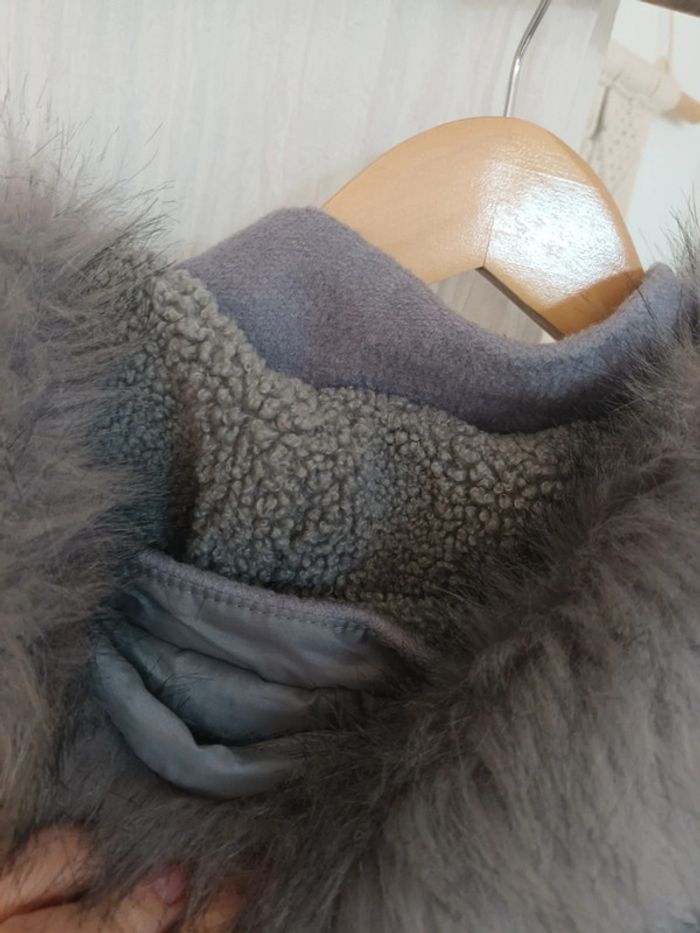 Joli manteau à capuche gris très chaud Okaïdi 12 ans - photo numéro 10