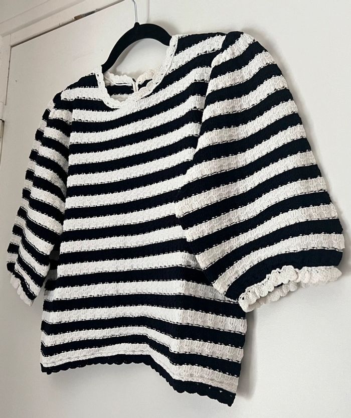 Petit Pull À Rayures Maje Taille 36-38 - photo numéro 12