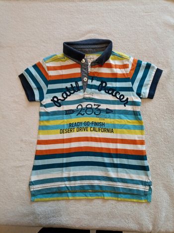 Polo à rayures multicolores