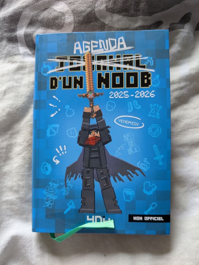 Agenda 2025-2026 Minecraft journal d'un noob