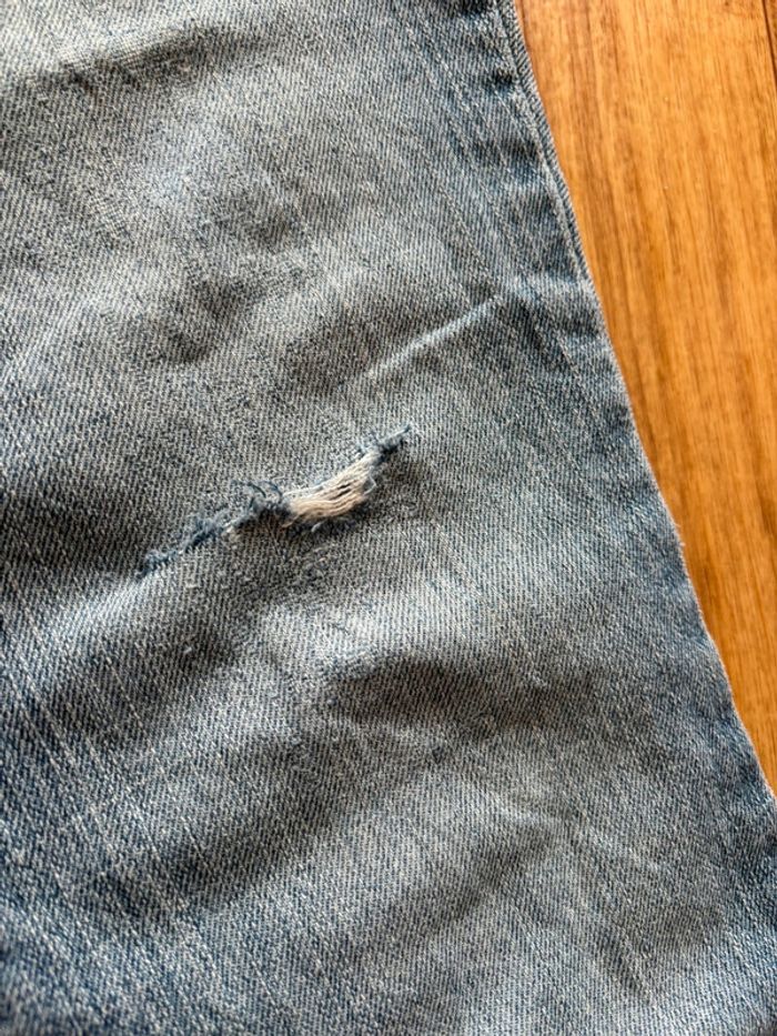 Jean femme Levi’s 515 bootcut évasé y2k 2000s bleu clair troué Mexique US rare taille 36/38 S/M - photo numéro 8
