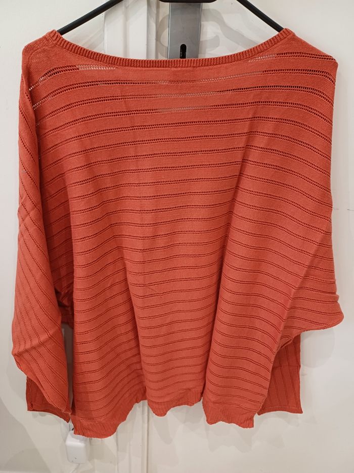 Haut orange ajouré XL - photo numéro 2
