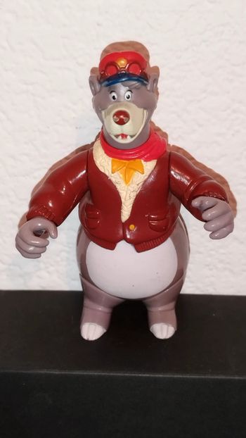 Vintage Figurine Disney Tale Spin Baloo Action Figure 1991 Playmates Toy rare