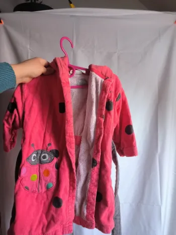 Peignoir coccinelle fille dpam 24 mois