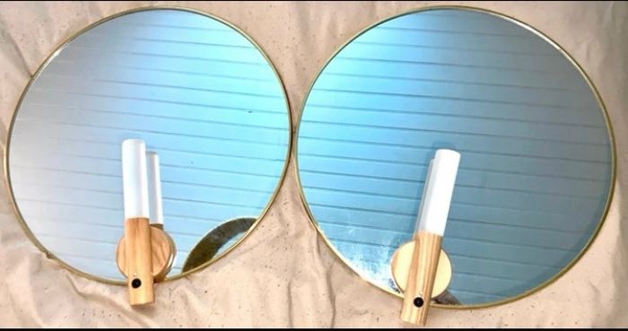 Lot de 2 luminaires avec leur miroir - photo numéro 5