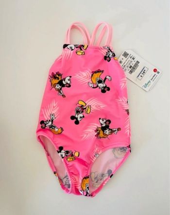 🌷 Maillot de bain une pièce disney Mickey rose neuf 12 24 mois