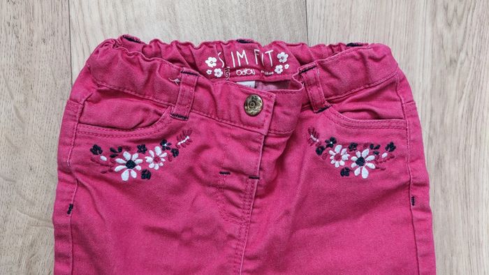 Pantalon Rose brodé chic 24 mois - 86cm - photo numéro 3