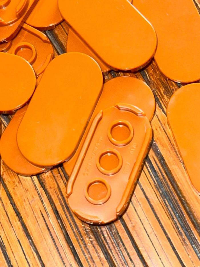 25 Tile Lego , Round 2 x 4 Oval ref 66857 Dark Orange - photo numéro 3