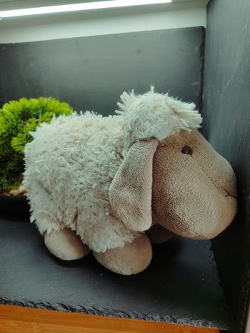 Doudou peluche mouton gris beige atmosphera maisons du monde Bleu Marron Blanc  