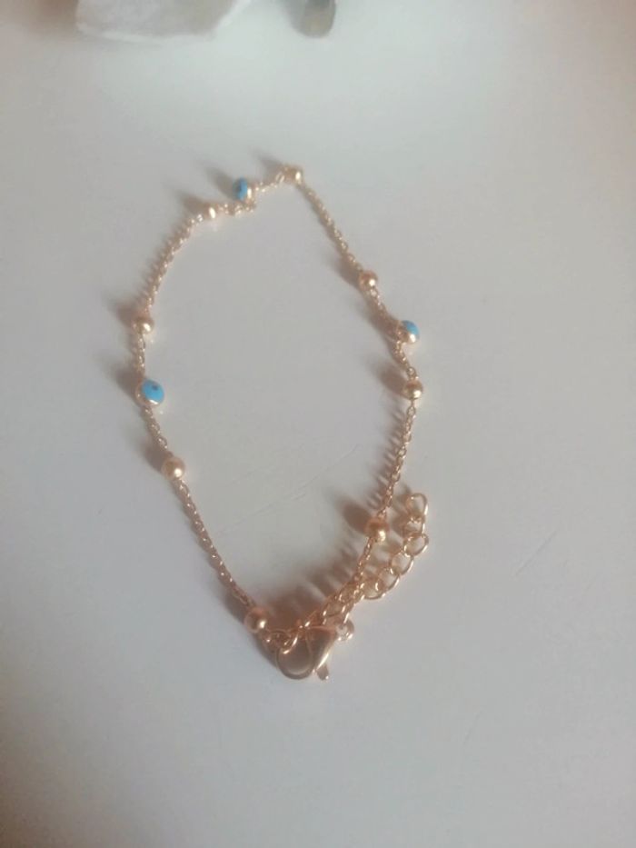 🌸Bracelet de cheville ou poignet doré "Boutique Parisienne" 🌸 - photo numéro 2