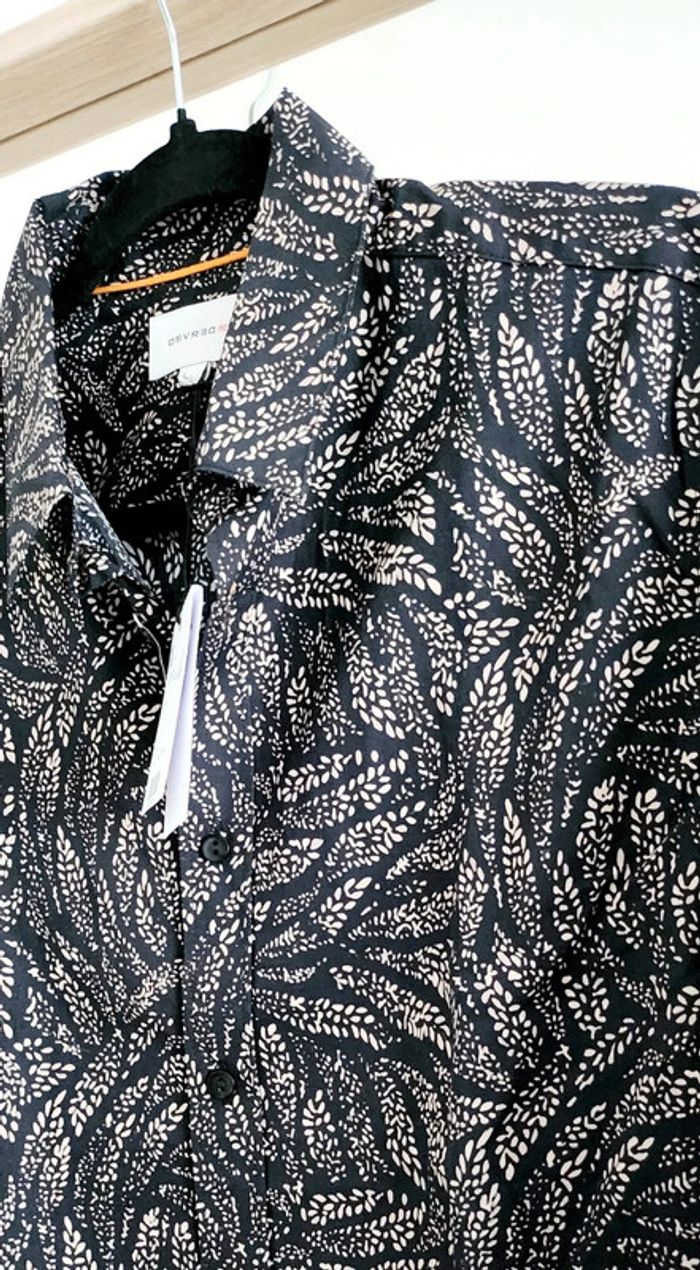 Chemise à  motifs noire et beige taille L Devred - photo numéro 2