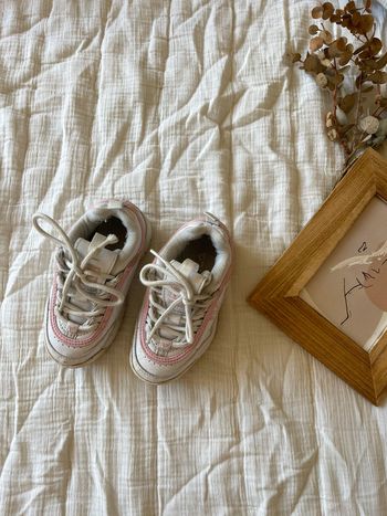 Basket fila Disruptor blanc et rose