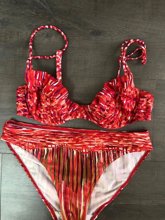 Maillot bikini Rasurel taille 3 très bon état rouge - photo numéro 2