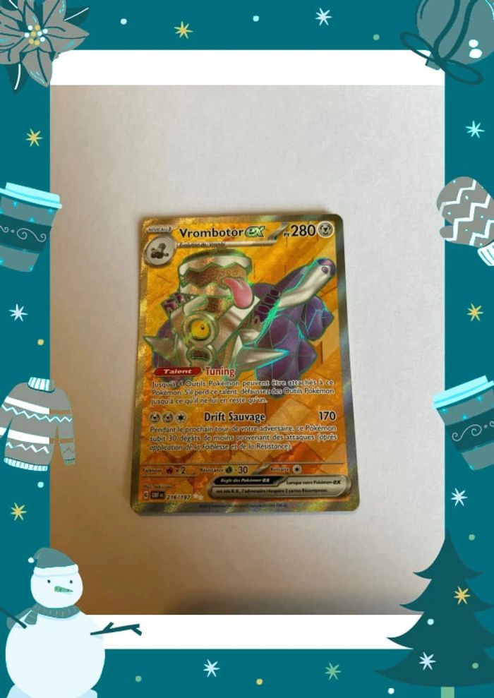 Carte Pokémon vrombotor ex 216/197 flammes obsidiennes