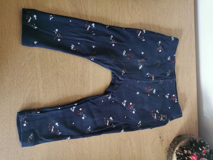 Lot de deux pantalon bébé fille 12mois petit bateau Tbe - photo numéro 2