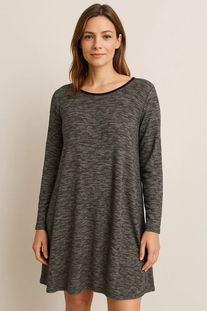 Robe pull gris chiné – KIABI – Taille L - 5€ - photo numéro 2