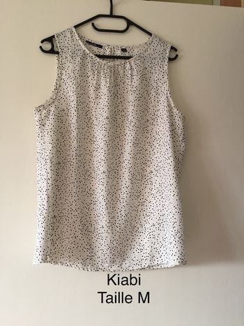 Top blanc a pois Kiabi Taille M