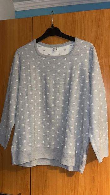Pull gris à pois taille 46