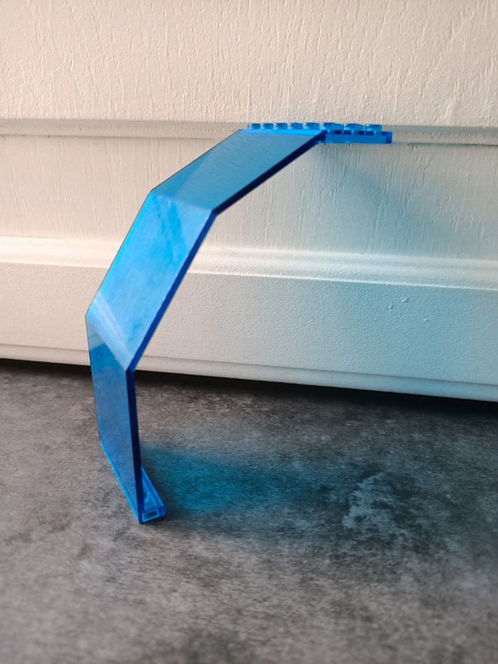 Pièce Lego 2408 Bleu foncé transparent Panneau 10 x 6 x 11 Angled