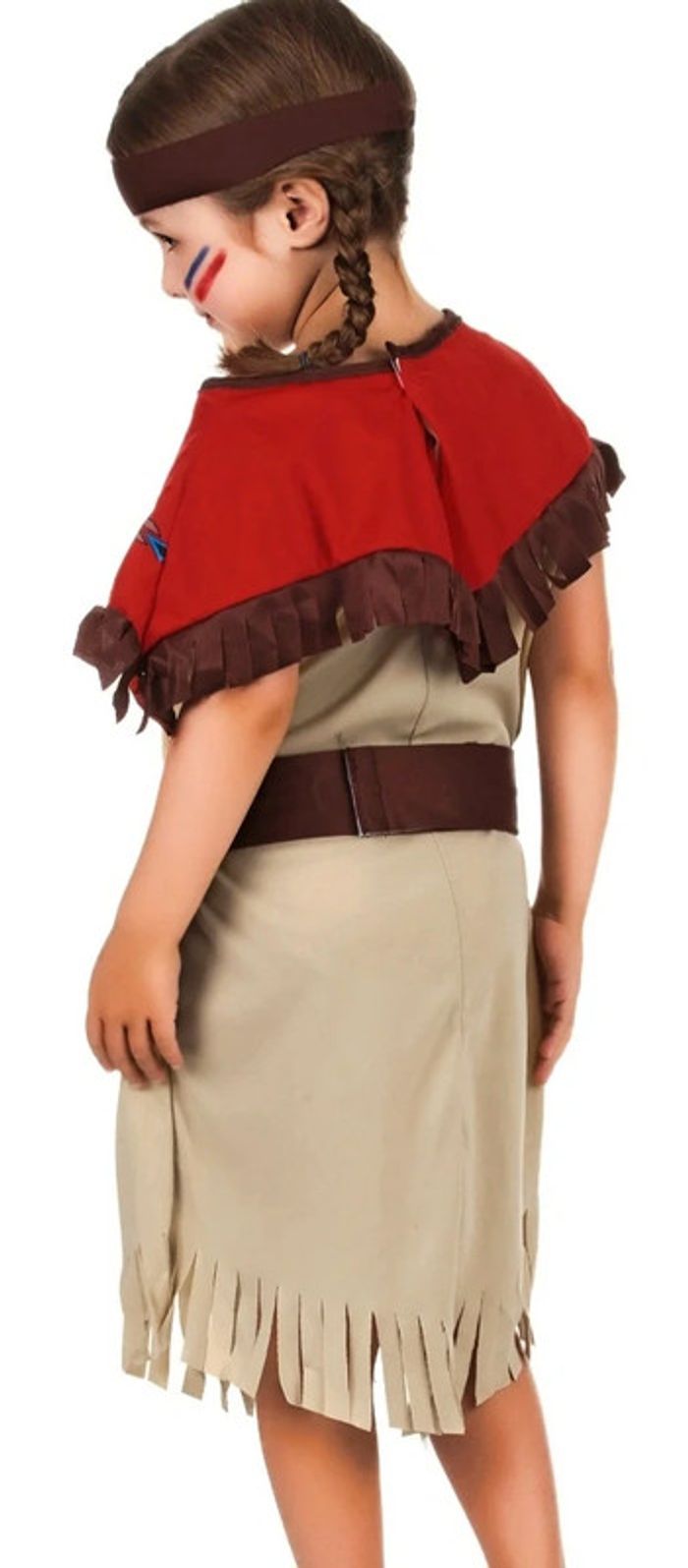 Déguisement indienne rouge et beige fille - photo numéro 2