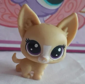 Petite Figurine Littlest Pet Shop Chien Chiwawa beige