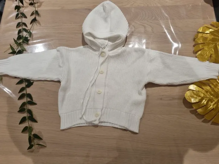 Gilet maille blanc fabriqué en Allemagne