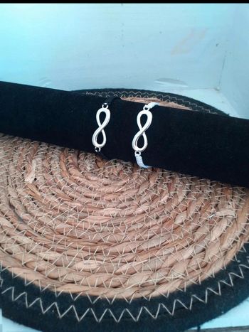 Bracelet macramé breloque  infini n°4