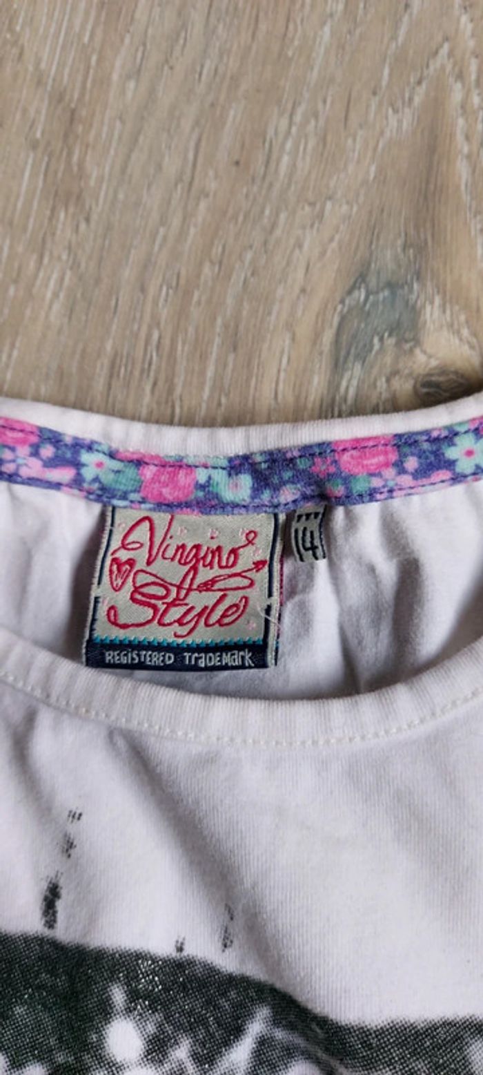 T shirt blanc manches longues Vingino, 14 ans - photo numéro 2